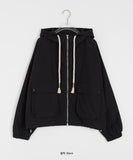 Achone String Pocket Crop Hood Jumper