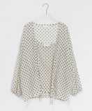 Hannew Dot Summer Sleeveless Cardigan Set