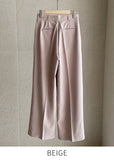 Look at Pintuck Straight Wide Slacks