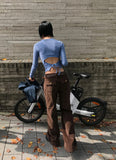 POCKET CORDUROY BOOTCUT PANTS
