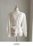 Viola Strap Satin Wrap Blouse
