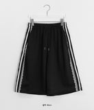 Holg Lace Track Banding Bermuda Pants