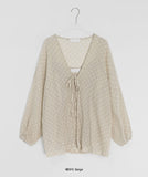 Hannew Dot Summer Sleeveless Cardigan Set