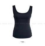 SIDE BUTTON RIB SLEEVELESS