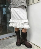 BUBBLY FRILL MIDI SKIRT