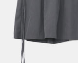 Akin Ribbon Pintuck Flare Midi Skirt