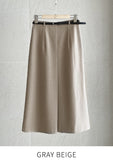 Della Pintuck A-Line Long Skirt (Belt Set)