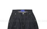 RAW TWO-TUCK WIDE DENIM