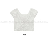 LACE EDGE SLIT BLOUSE