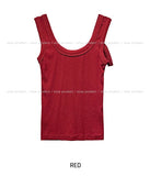 Amiri strap ribbed U-neck sleeveless