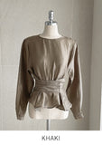 Viola Strap Satin Wrap Blouse
