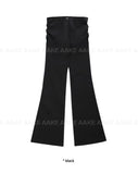 SLEEK SHIRRING BOOTCUT PANTS