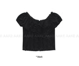 LACE EDGE SLIT BLOUSE