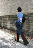POCKET CORDUROY BOOTCUT PANTS