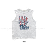 U.S.A CRINKLE SLEEVELESS