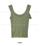 Amiri strap ribbed U-neck sleeveless