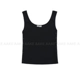 SIDE BUTTON RIB SLEEVELESS