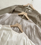 Viola Strap Satin Wrap Blouse