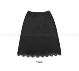 SATIN LACE MIDI SKIRT