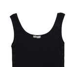 SIDE BUTTON RIB SLEEVELESS