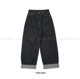 (NON-FADE) LABEL POINT ROLL-UP DENIM