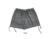 LINEN STRIPE SHORTS