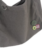 Cotton Canvas Badge Cross Bag