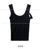 Amiri strap ribbed U-neck sleeveless