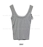 Amiri strap ribbed U-neck sleeveless