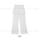 FRINGE LAYER SKIRT PANTS