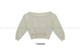 OFF-SHOULDER CROP SWEAT