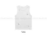 STUD RIBBED SLEEVELESS