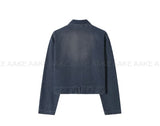 DENIM BELTED POCKET JACKET
