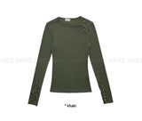 LINE-UP SNAP RIB LONGSLEEVE