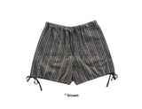 LINEN STRIPE SHORTS