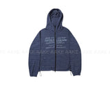 LETTERING STRIPE KNIT HOODIE