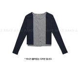 LAYERED RIB CARDIGAN