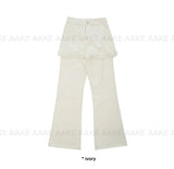FRINGE LAYER SKIRT PANTS