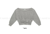 OFF-SHOULDER CROP SWEAT