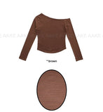 STRIPE OFF-SHOULDER TEE