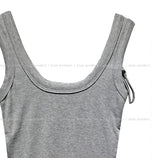 Amiri strap ribbed U-neck sleeveless