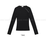 LINE-UP SNAP RIB LONGSLEEVE