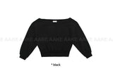 OFF-SHOULDER CROP SWEAT