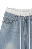 DOUBLE WAIST BERMUDA DENIM