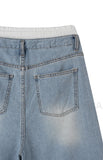 DOUBLE WAIST BERMUDA DENIM