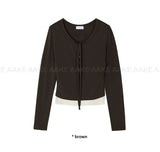 (Brushed Lining) BUTTON STRAP LAYERED TEE