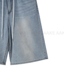 DOUBLE WAIST BERMUDA DENIM