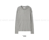 GOLGI HOODED HENLEY KNIT