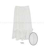 FRILL WAVE CHECK SKIRT