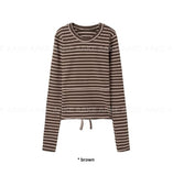 (Brushed) TIE-BACK STRIPE LONGSLEEVE
